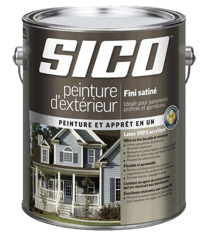 Sico Peinture Extérieure - Blanc Satiné 3.78L
