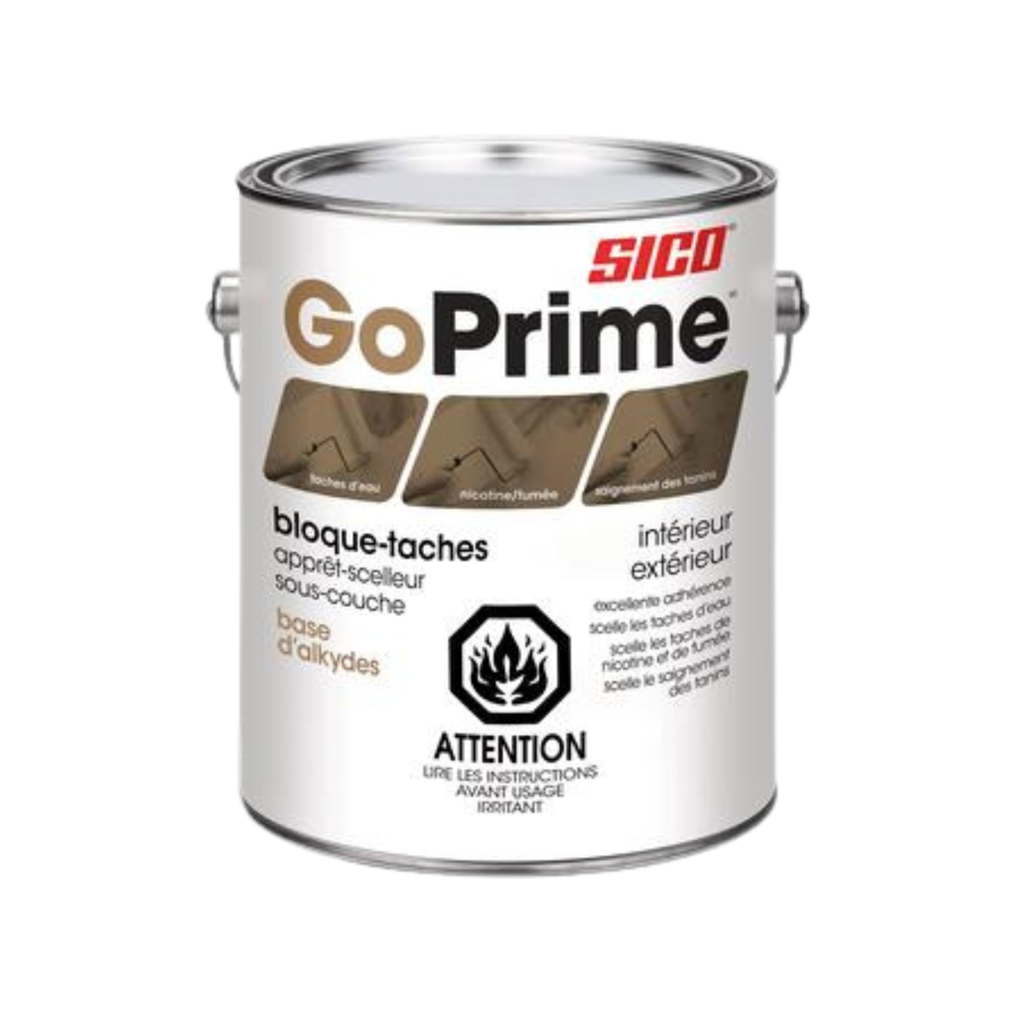 SICOᴹᴰ GoPrimeᴹᴰ Couche de fond bloque-taches peinture d'intérieur et extérieur