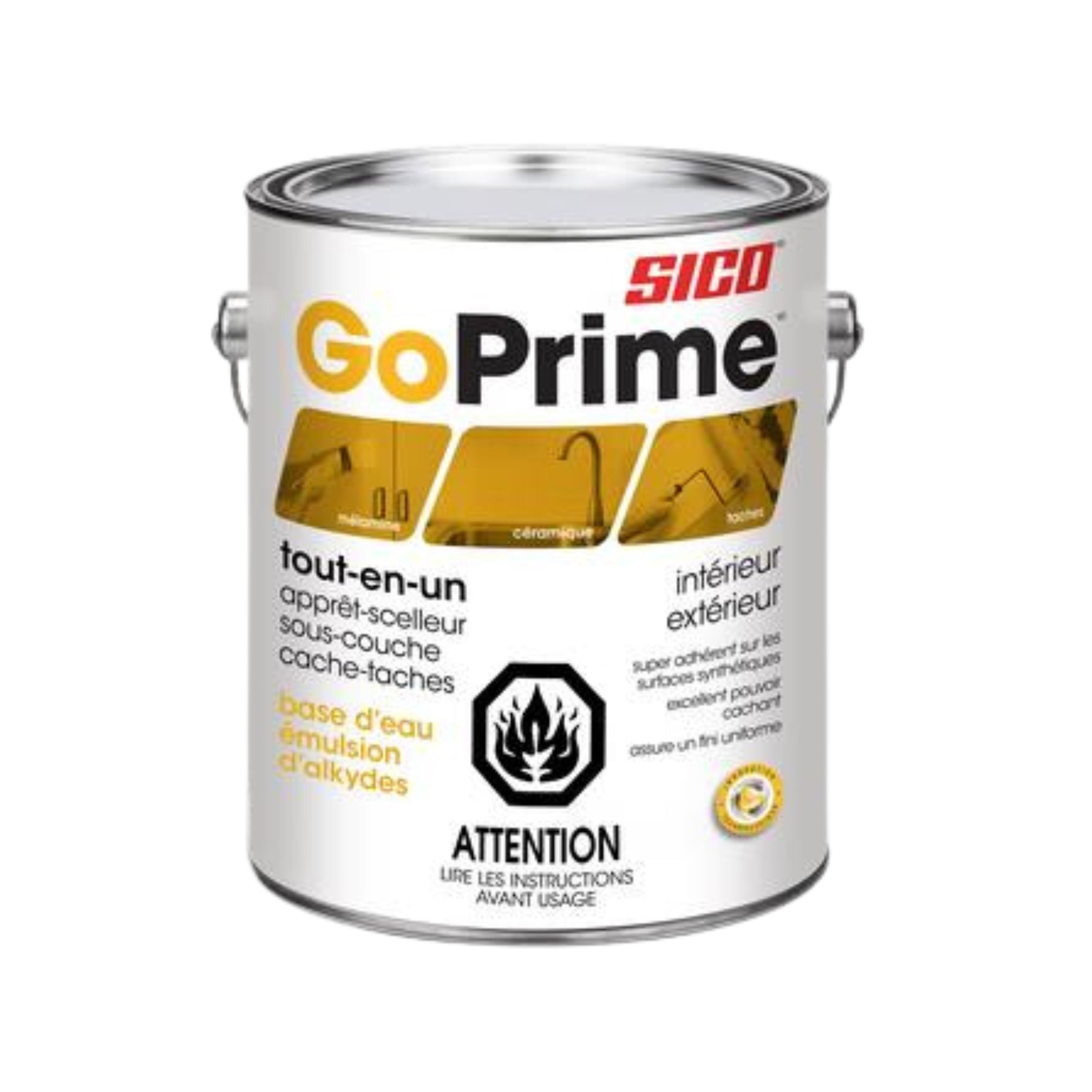 SICOᴹᴰ GoPrimeᴹᴰ Couche de fond tout-en-un peinture d'intérieur et extérieur avec émulsion d’alkydes